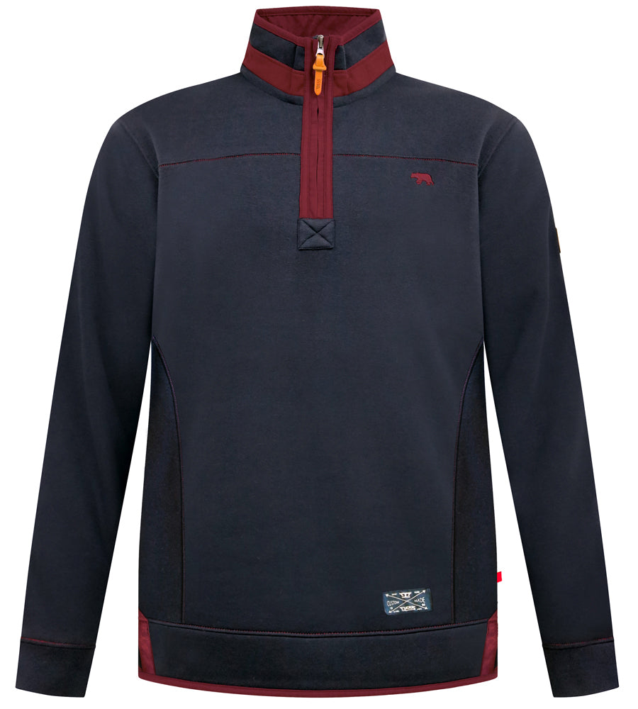 Leicester 1 Navy Half Zip Sweatshirt