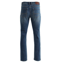 Load image into Gallery viewer, Ashton Tapered Leg Dark Mid Blue Jeans