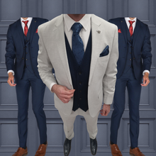 Load image into Gallery viewer, Belmont Silver + Calvin Navy Wedding Quotation 6