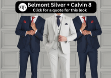 Load image into Gallery viewer, Belmont Silver + Calvin Navy Wedding Quotation 8