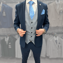 Load image into Gallery viewer, Calvin with Mark Sky + Calvin Navy Hire Wedding Quotation