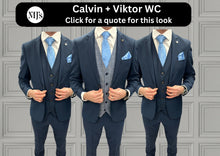 Load image into Gallery viewer, Calvin with Viktor + Calvin Navy Hire Wedding Quotation