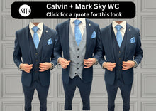 Load image into Gallery viewer, Calvin with Mark Sky + Calvin Navy Hire Wedding Quotation