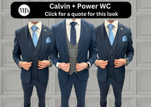Load image into Gallery viewer, Calvin with Power + Calvin Navy Hire Wedding Quotation