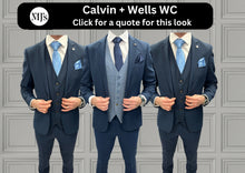 Load image into Gallery viewer, Calvin with Wells + Calvin Navy Hire Wedding Quotation