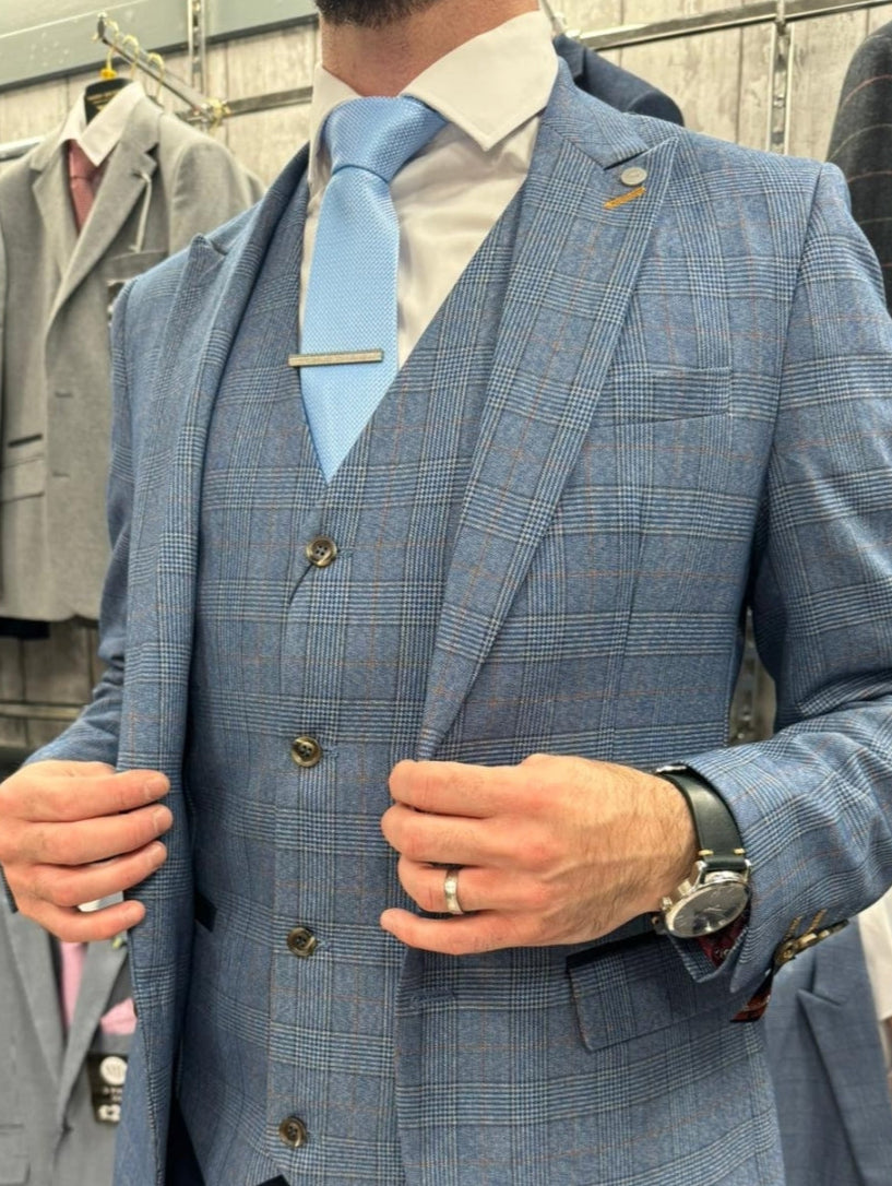 Earl Blue 3 Piece Suit