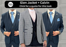 Load image into Gallery viewer, Glen Jacket with Calvin + Calvin Navy Hire Wedding Quotation