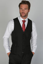 Load image into Gallery viewer, Harry Black Waistcoat