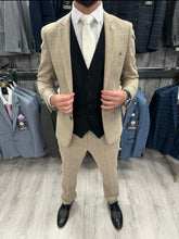 Load image into Gallery viewer, Holland Beige 2 piece suit with Parker Black Waistcoat