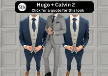 Load image into Gallery viewer, Hugo Grey + Calvin Navy Hire Wedding Quotation 2
