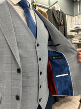 Load image into Gallery viewer, Mark Sky Blue Jacket & Waistcoat - Black Trousers