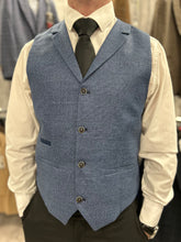 Load image into Gallery viewer, Prince Of Wales Blue Jacket & Waistcoat - Black Trousers