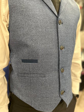 Load image into Gallery viewer, Prince Of Wales Blue Jacket & Waistcoat - Black Trousers