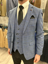 Load image into Gallery viewer, Phantom Blue Jacket & Waistcoat - Black Trousers