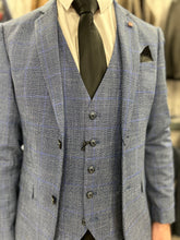 Load image into Gallery viewer, Phantom Blue Jacket & Waistcoat - Black Trousers