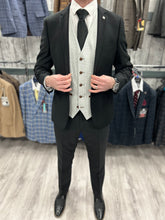 Load image into Gallery viewer, Parker Black with Mark Stone Waistcoat + Parker Black Hire Wedding Quotation