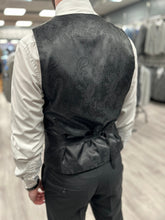 Load image into Gallery viewer, Green Velvet Tux Jacket and black satin waistcoat + Harry Tux Hire Wedding Quotation