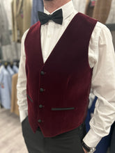 Load image into Gallery viewer, Wine Velvet Tux + Harry Tux Hire Wedding Quotation