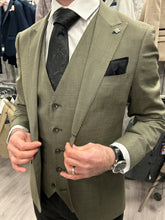 Load image into Gallery viewer, Sage Green Jacket & Waistcoat - Black Trousers