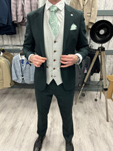 Load image into Gallery viewer, Jasper Green 3 Piece Suit With Mark Stone Waistcoat