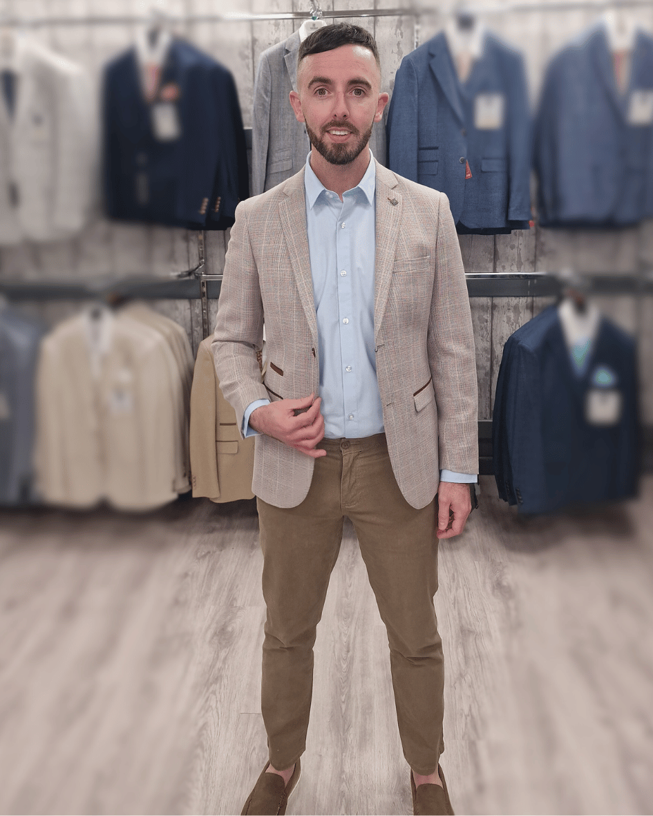 Leo Beige Jacket with Sand Chino