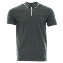Load image into Gallery viewer, Luca Zip Dark Olive Polo