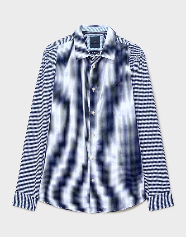 Crew Classic Micro Gingham Ultra Marine