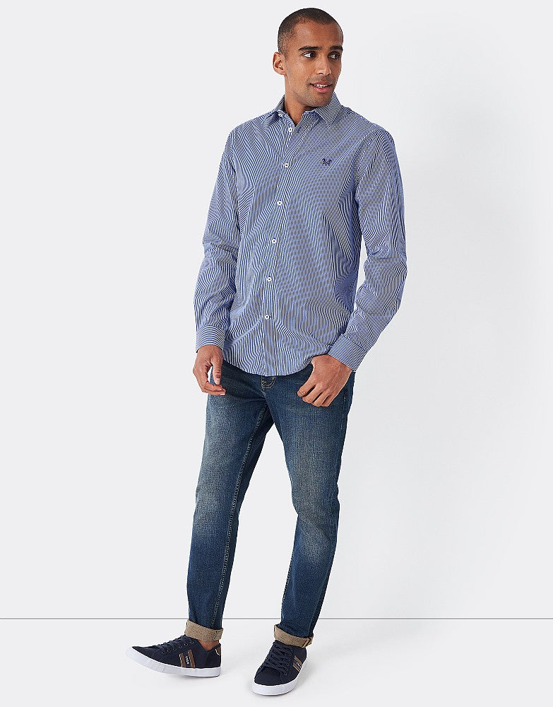 Crew Classic Micro Stripe Ultra Marine