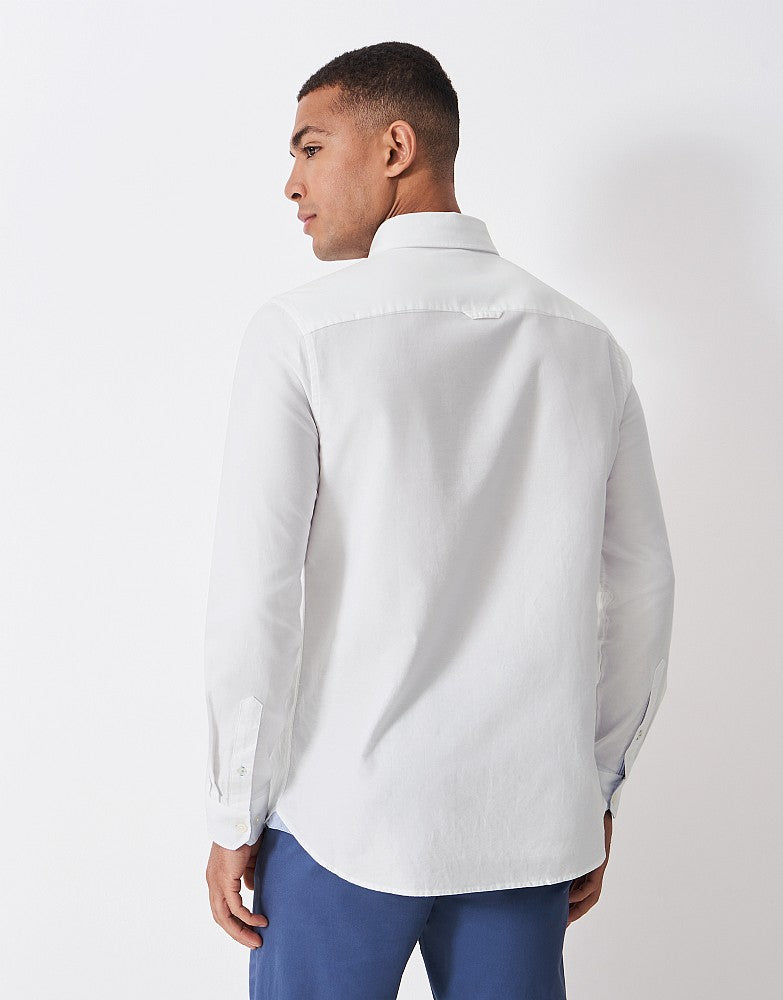 Crew Slim Fit Oxford Shirt in White
