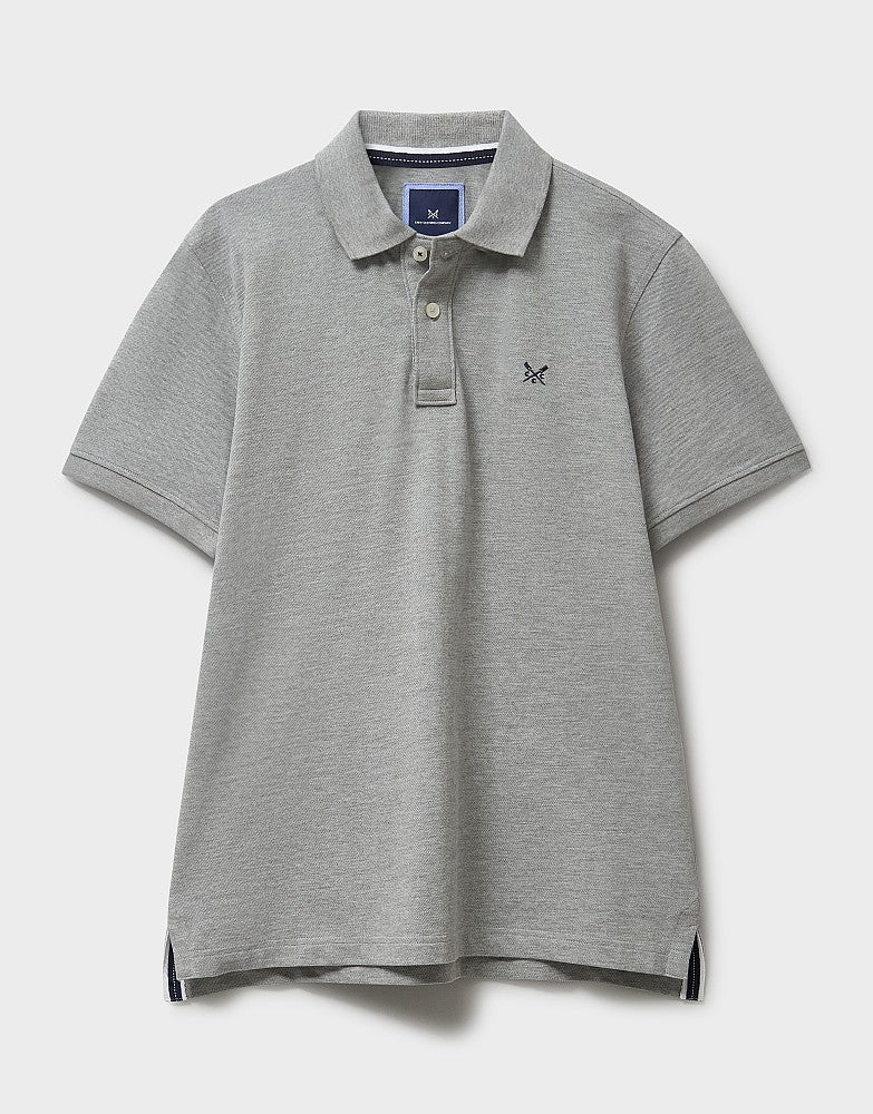 Crew Classic Polo Shirt in Grey Marl