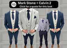 Load image into Gallery viewer, Mark Stone + Calvin Navy Wedding Quotation 2
