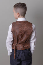 Load image into Gallery viewer, Mayfair Blue Boys 3 Piece Suit with Mark Stone waistcoat