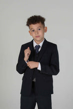 Load image into Gallery viewer, Navy 3 piece boy's suit for hire
