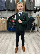 Load image into Gallery viewer, Cavani Olive Green 3 Piece Suit with navy trouser