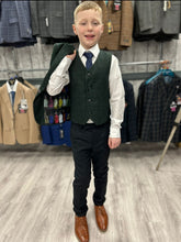 Load image into Gallery viewer, Cavani Olive Green 3 Piece Suit with navy trouser