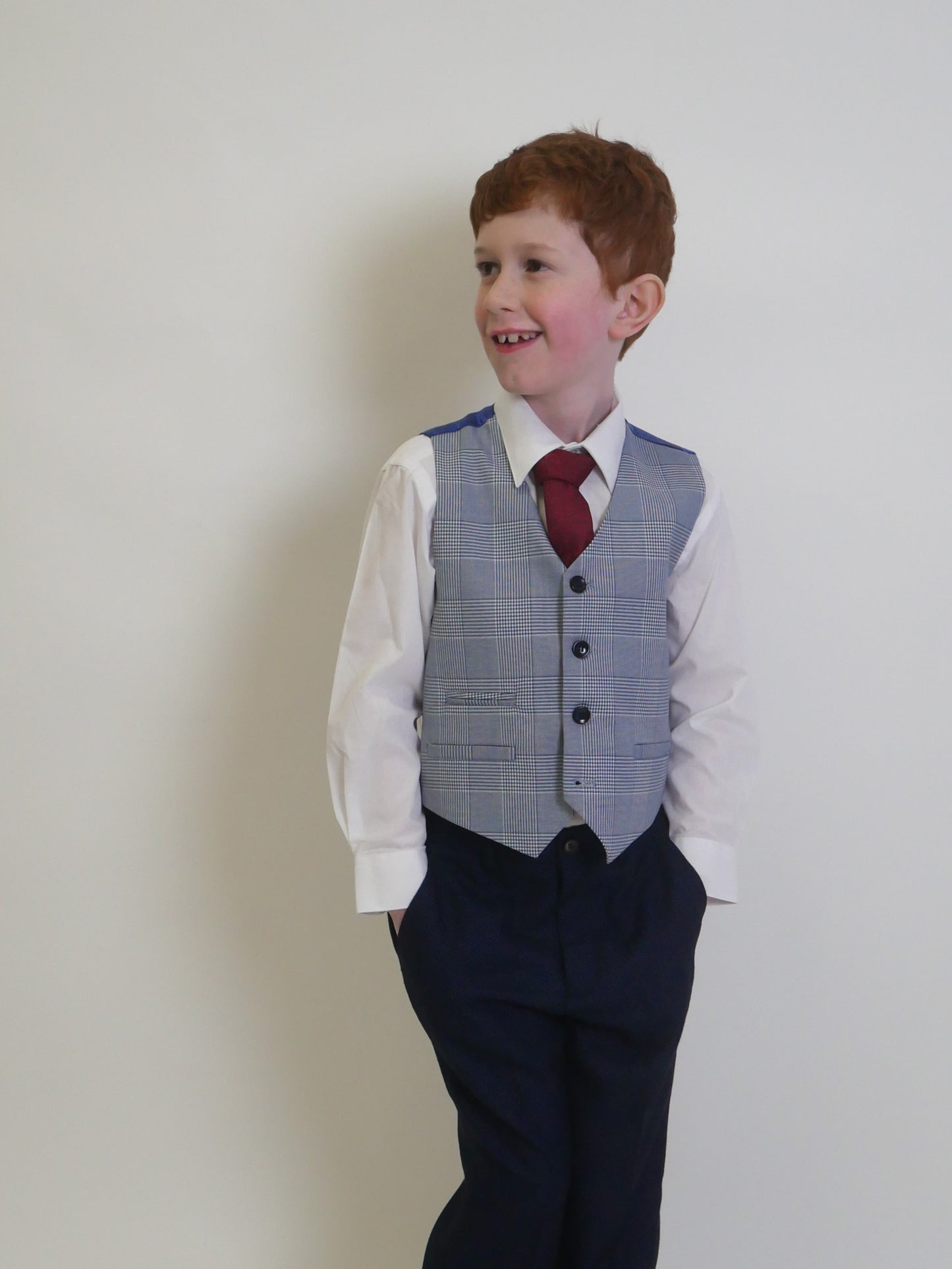 Boy's Arthur Navy 2 Piece with Mark Sky Waistcoat