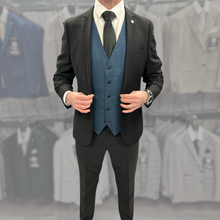 Load image into Gallery viewer, Parker Black with Viceroy Waistcoat + Parker Black Wedding Quotation