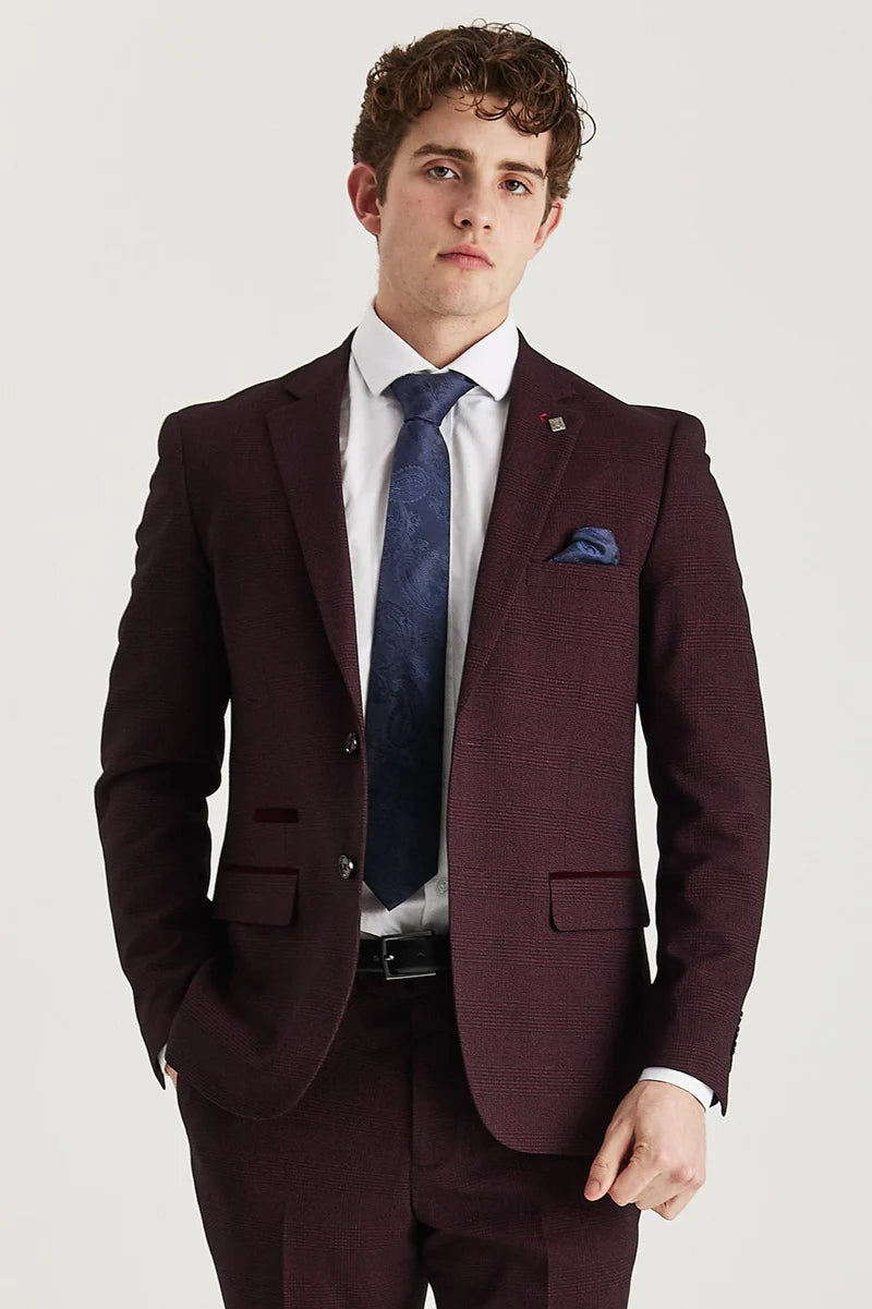 Regent Wine with Belmont Silver waistcoat