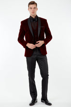 Load image into Gallery viewer, Red Velvet Tux 3 Piece Suit