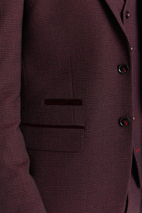 Regent Wine 3 Piece Suit