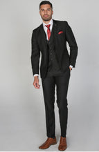Load image into Gallery viewer, Parker black 3 piece suit for hire