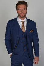 Load image into Gallery viewer, Mayfair Blue Jacket & Trouser with Mayfair Stone waistcoat + Mayfair Blue Wedding Quotation