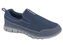 Load image into Gallery viewer, Navy Textile Mesh Slip on Trainer MJT875C