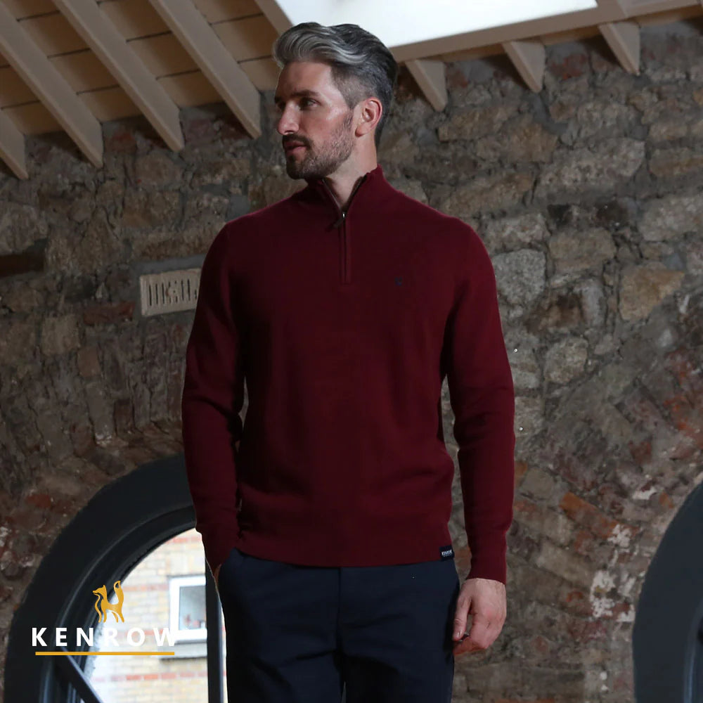 Ultan Half Zip Ruby