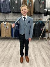 Load image into Gallery viewer, Cavani Wells Blue 3 Piece Suit with navy trouser