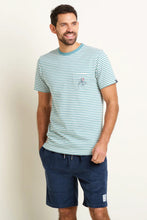 Load image into Gallery viewer, Blue Stripe Pocket Tee