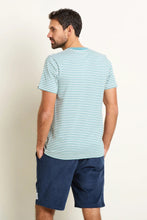 Load image into Gallery viewer, Blue Stripe Pocket Tee