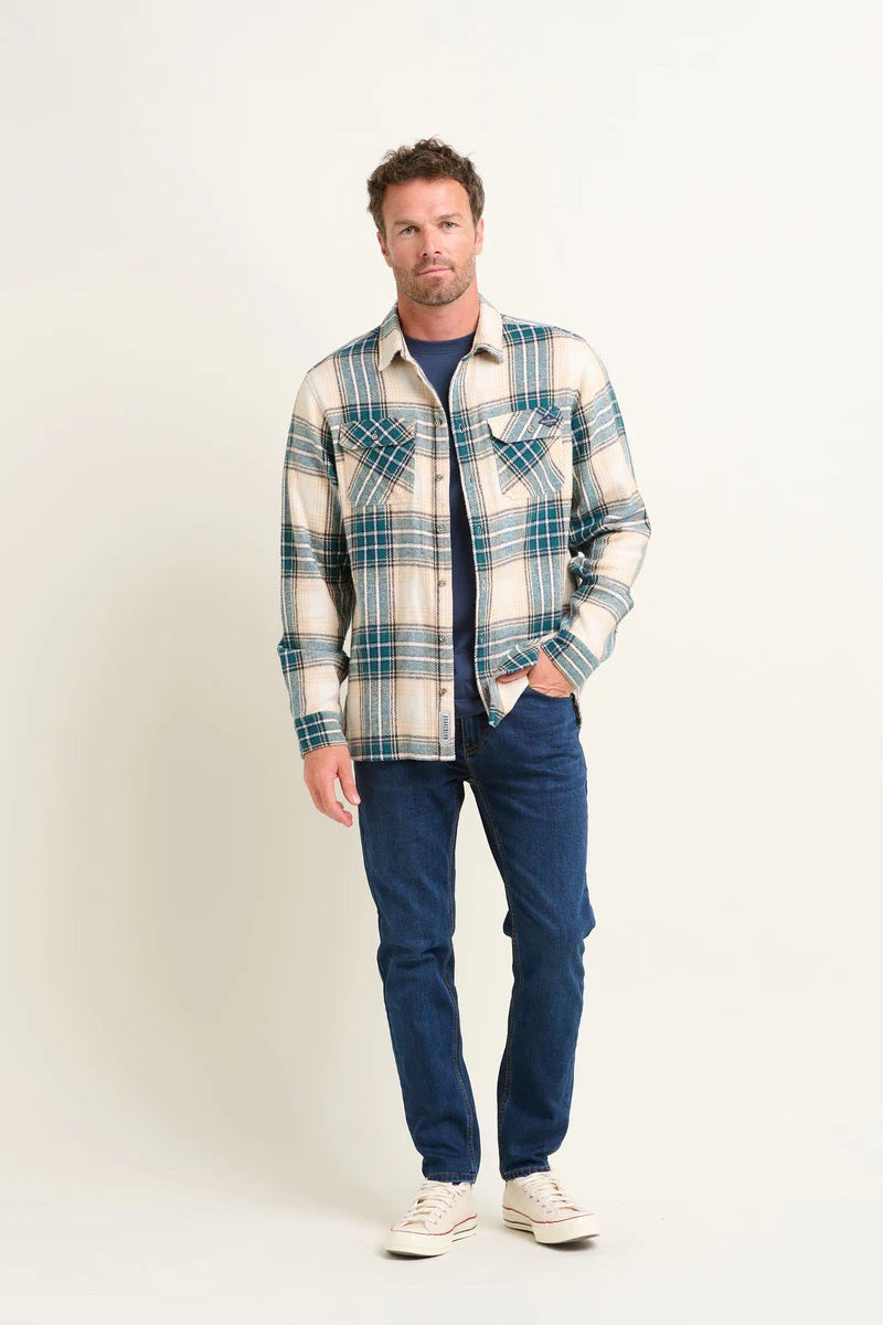 CREAM BLANKET CHECK SHIRT