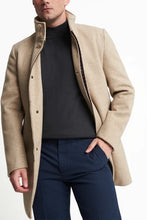 Load image into Gallery viewer, Harry Funnel Neck Coat in Oatmeal