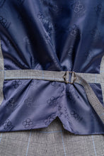 Load image into Gallery viewer, Arriga Light Grey Checked 3 Piece Suit With Navy Trouser